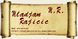 Mlađan Rajičić vizit kartica